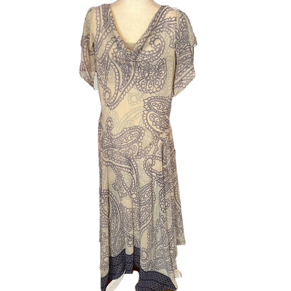 Vintage Mid Y2K Amanda Lane Maxi Paisley Dress 14